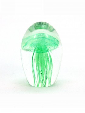 Glass Jellyfish Paperweight